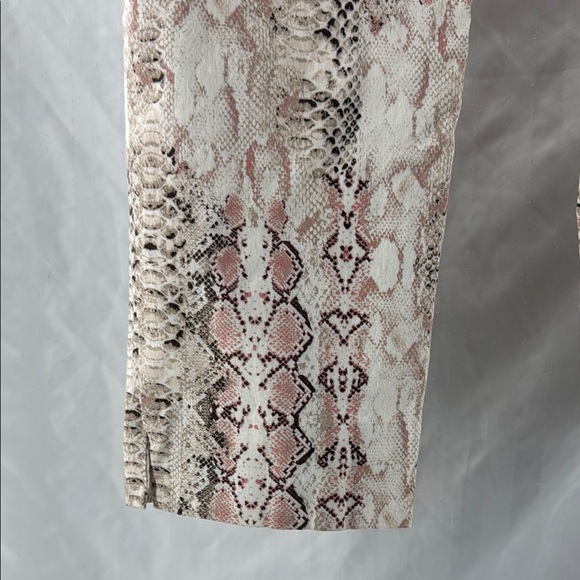 Zac and Rachel Beige and Pink Snake Print Pants - Picture 4 of 5